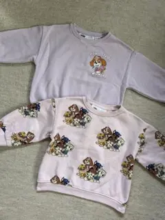 パウパトロール　長袖トレーナー　裏起毛　2枚　女の子　ZARA 90
