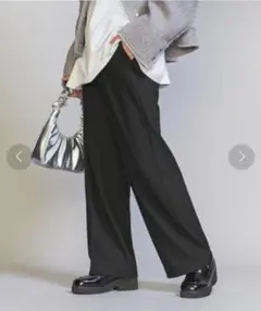 新品タグ付き ビューティーアンドユース 裏起毛バックゴムストレートパンツ S