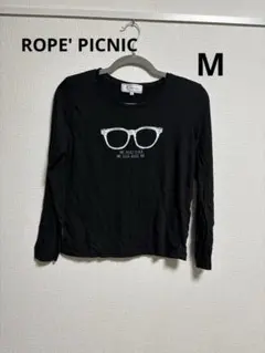 ROPE' PICNIC 黒　メガネ柄のロンT Mサイズのサムネイル