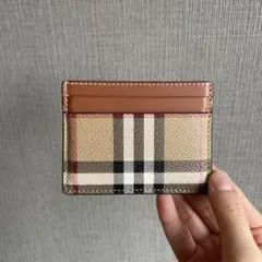 BURBERRY チェック柄 レザー カードケース