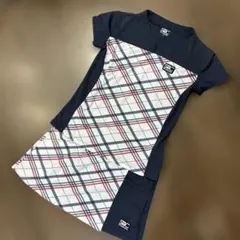 セントクリストファー　テニスウエア　セットアップ　チェック柄