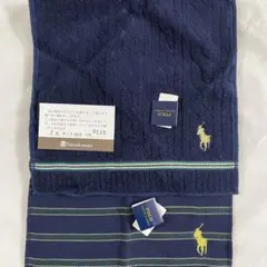 新品タグ付き　ポロ　ラルフローレンタオル　ハンカチ　2枚セット　高島屋