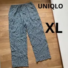 UNIQLO ドレープストレートパンツ 花柄 XL リラコのサムネイル