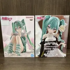 初音ミク プライズフィギュア 2種セット - メルカリ