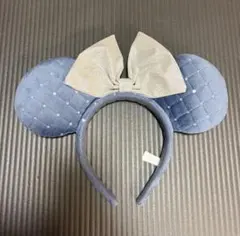 ミニーリボンハートキルティング デニム カチューシャ ディズニー