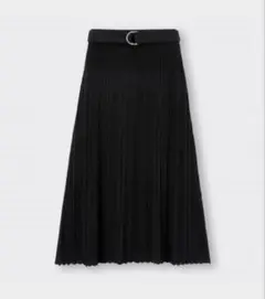 GU レーシーベルテッドニットスカート