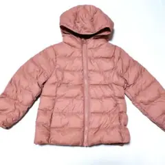 ユニクロ ② 美品 フード付き ピンク ダウン 110 女の子 軽い 上着
