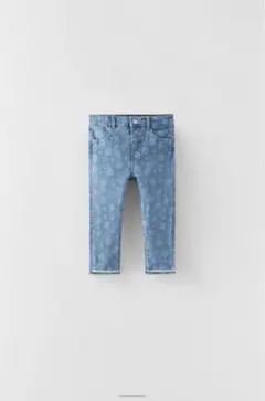 ZARAkids SLIMFIT フラワーデニムパンツ