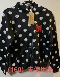 ドット柄フード付きパーカー