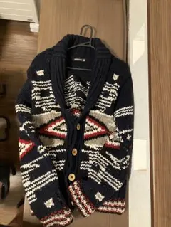 カウチンニットセーター　ネイビー