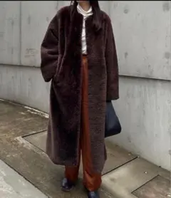 お値下げ中【CLANE美品】MIX FUR COCOON COAT/サイズ1のサムネイル