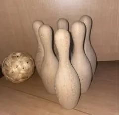 美品　ボーリングピン　6本セット　木製　匿名配送　おもちゃ