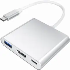 【USB C HDMI 3in1 変換 アダプタ】4K対応HDMI出力ポート