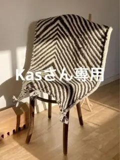 モロッコ直輸入 手織りラグ モノトーン 幾何学柄 一点物　※傷あり