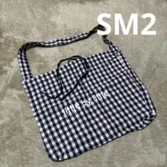 KAZUMI✖️サマンサモスモス　リネン100%ピンク＆ネイビーチェックバック