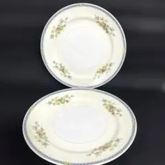 【F】花柄　お皿　中柄　プレート２枚　ヴィンテージ