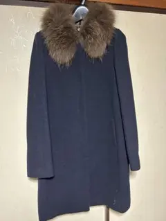 ユナイテッドアローズラクーンファー付きネイビーコート