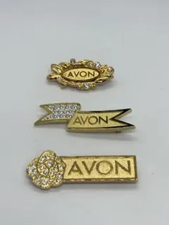 AVON ブローチ 3点まとめ ゴールド