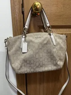 ✨美品✨COACH ベージュ ロゴ ハンドバッグ
