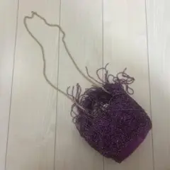 紫色ビーズ装飾ショルダーバッグ ZARA