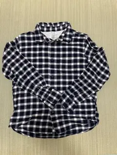 150サイズ チェック　ネルシャツ　無印良品
