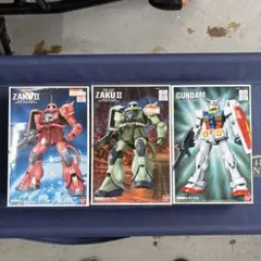 ガンダム FG RX-78-2ガンダム　シャア専用ザク　量産型ザク　3体セット