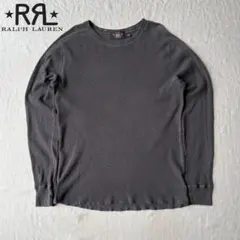 極上 インディゴ【M】RRL ダブルアールエル サーマル ワッフル ロンT