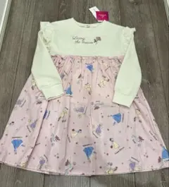 ディズニー プリンセス 裏起毛トレーナー ドッキングワンピース120センチ