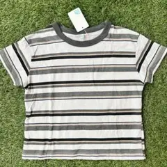 【未使用、タグ付き】西松屋　エルフィンドール　Tシャツ　ボーダー　グレー　120