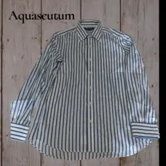 Aquascutum アクアスキュータム ストライプシャツ Mのサムネイル