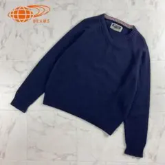 ビームス ハート Vネックウールニット ネイビー サイズM*XC1618