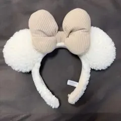 ミッキー耳カチューシャ リボン付き フリーサイズ