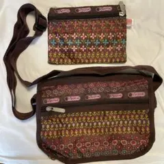 【LeSportsac】フラワーパターン ショルダーバッグ 2点セット