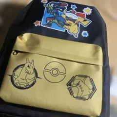 ポケモンデザイン バッグ 黒・黄　ポケットモンスター　プラチナムザッカリュック