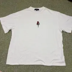 JACKROSE 로즈 자수 티셔츠 화이트