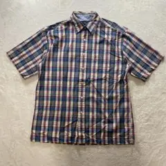 【F2534】Tommy Hilfiger 半袖チェックシャツ サイズMのサムネイル