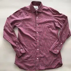 UNITED ARROWS 赤 チェック柄 長袖シャツ