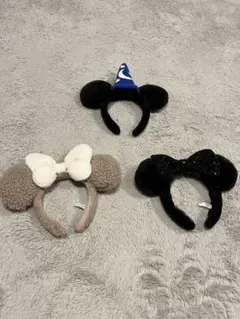 ミッキー耳カチューシャ3個セット