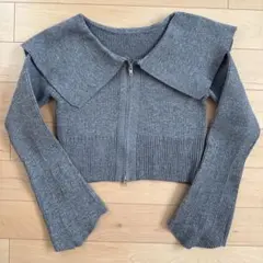 GRL ビックカラーダブルジップニットトップス 【kz447】Mサイズ