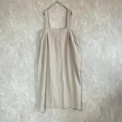 サマンサモスモス リネンジャンバースカート キャミワンピース F ロング 綿麻