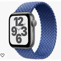 アップルウォッチ　編み込み　青　バンド 編組バンド　スタイリッシュ
