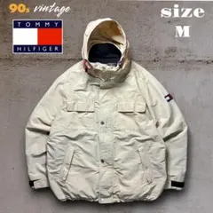 美品 90s古着 トミーヒルフィガー 2WAY 短丈 ナイロンジャケット M