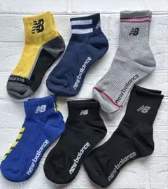 【新品未使用】23〜25cm new balance キッズ靴下 6足セット