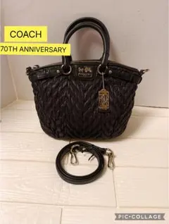 COACH コーチ70周年記念 ショルダーバッグ 2wayブラック