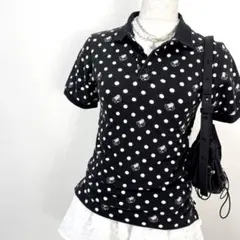 y2k❤️ HYSTERIC MINI ミニちゃん ドット柄 ポロシャツ