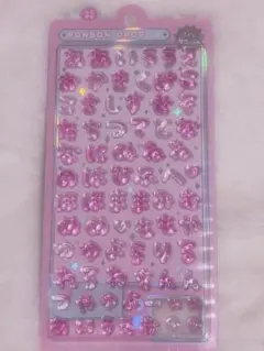 ボンボンドロップシール もじもじボンボン ひらがな ピンク