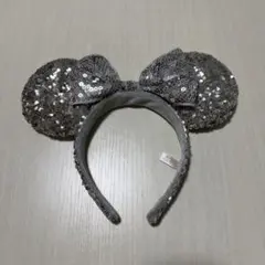 【即日発送可】ミニー　カチューシャ　シルバー スパンコール