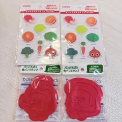【新品】カゴメ パンどろぼう 食パンスタンプ シール 4点