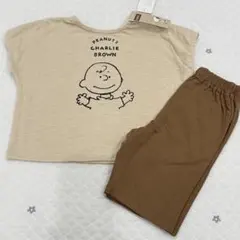80cm スヌーピー　SNOOPY チャーリーブラウン　パジャマ　半袖