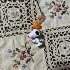 【レア】SNOOPY スヌーピー根付ストラップ⭐️ソフトクリーム
